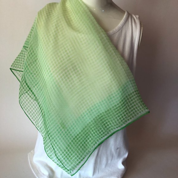 Vintage Green Circle Pattern Scarf by Robinson - Picture 8 of 8